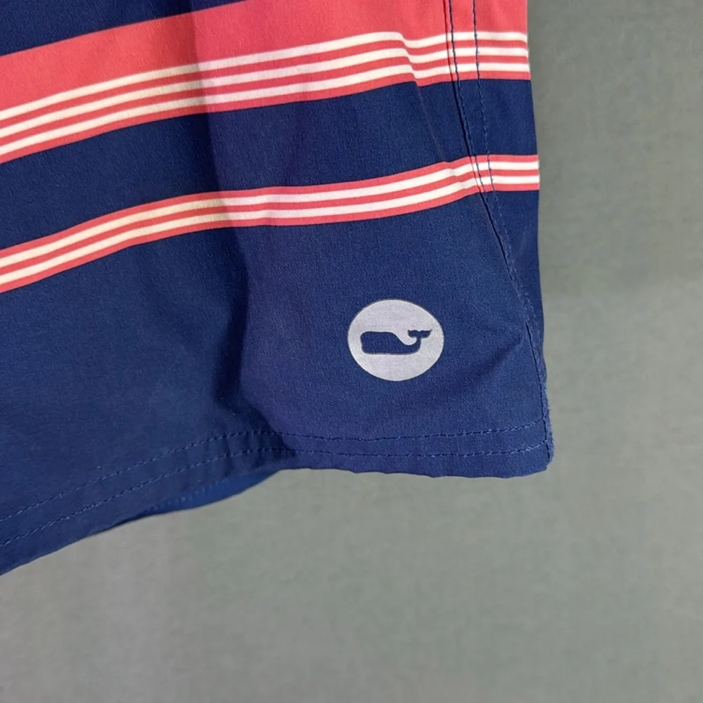 Vineyard Vines‎ Blue and orange Board Shorts Nautical Stripes size 34